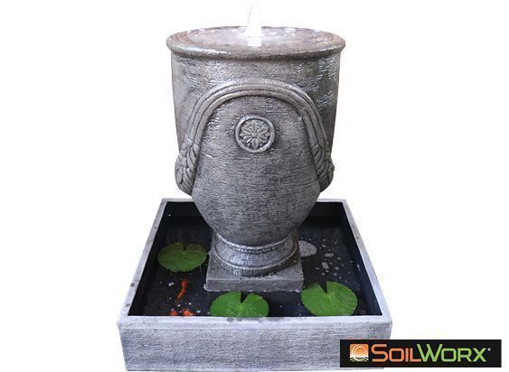 Anduze Solar Fountain - Grey